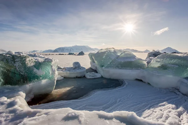 Superbe Image Morceau Glace Des Glaçons — Photo