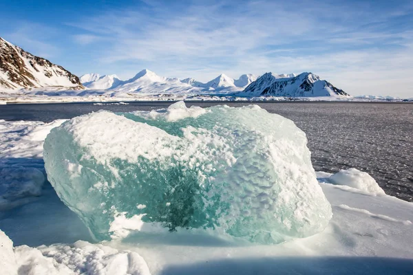 Buz Parçaları Buz Saçaklarının Muhteşem Bir Resmi — Stok fotoğraf