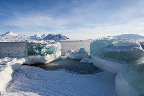 Magnífica Imagen Hielo Piezas Carámbanos — Foto de Stock