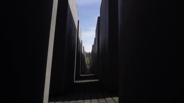 柏林，德国和欧洲被害犹太人纪念碑 — 图库视频影像