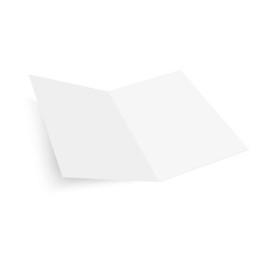 Açık dergi, kartvizit, günlük ya da kitapçık. Tasarımın için hazırlan. Vektör.