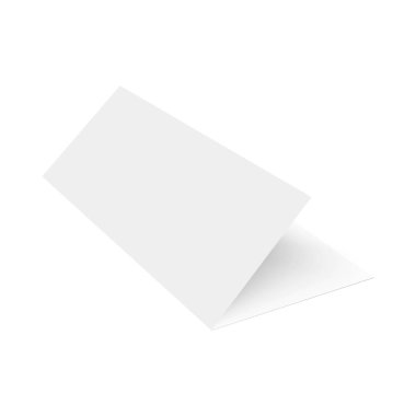 Açık dergi, kartvizit, günlük ya da kitapçık. Tasarımın için hazırlan. Vektör.