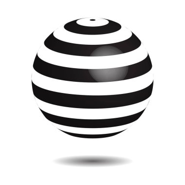 Soyut Çember Logo Tasarımı, 3 Boyutlu Küre Spiral Vektörü