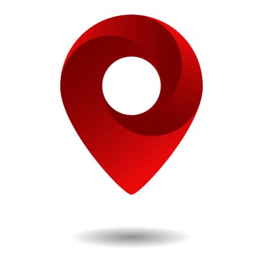 Konumu simgesi. Harita işaretçi. Vektör GPS.