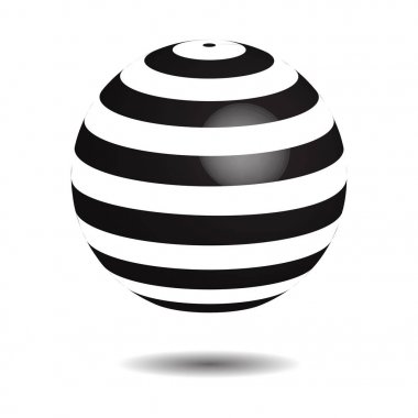Soyut daire Logo tasarımı, 3d Globe sarmal vektör.