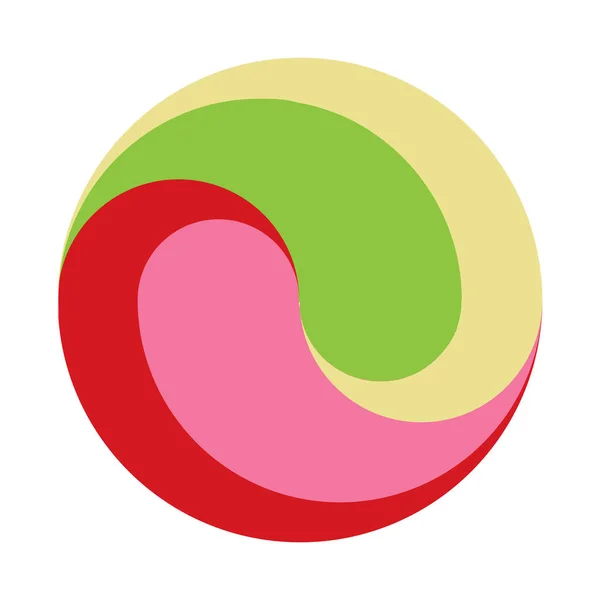 Diseño redondo vector logotipo template.Colorful patrón de la bola. Usted puede utilizar en el juego, electrónica, o conceptos de diseño creativo Vector . — Archivo Imágenes Vectoriales