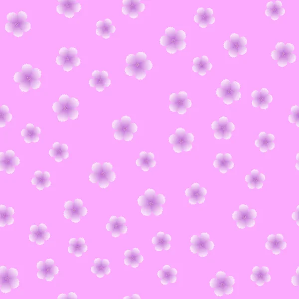 Seamless pattern with pink flower on pink background. Vector. — Stock Vector