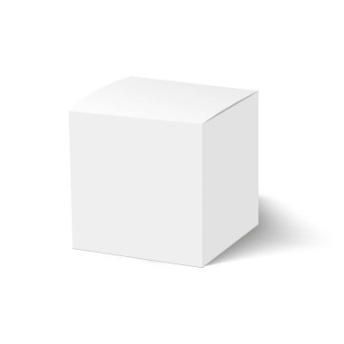 Yumuşak gölgeli kapalı karton kutu. Kozmetik kutusu. Vektör