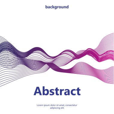 İş arka plan dalga soyut şerit tasarım hatları. Soyut vektör çizim