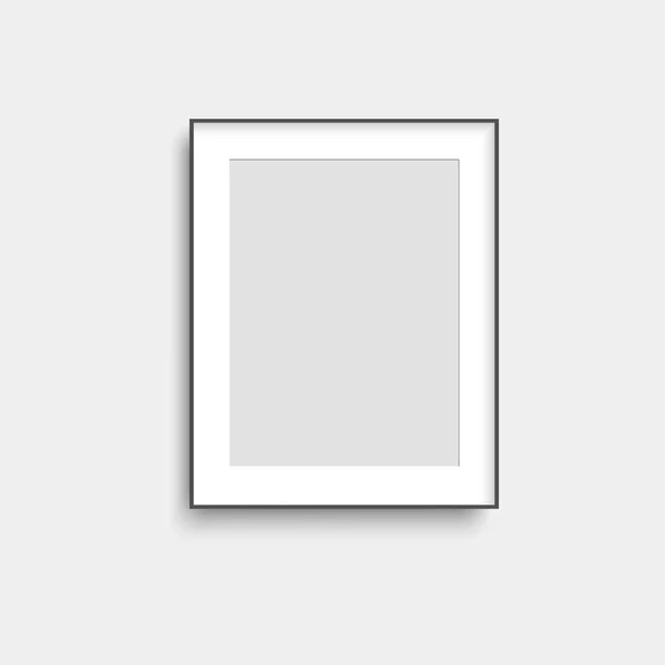 Realistic pink poster frame mock up. Vector. — Stock Vector