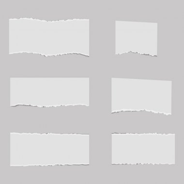 Yapışkan bant ile boş sökük not kağıdı. Vektör.