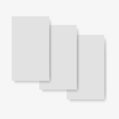 Boş kağıt afiş gölge ile. Vektör.