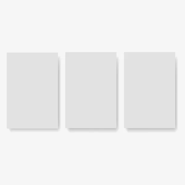 Blanco papier banners met schaduw. Vector. — Stockvector