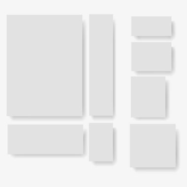 Boş kağıt afiş gölge ile. Vektör.