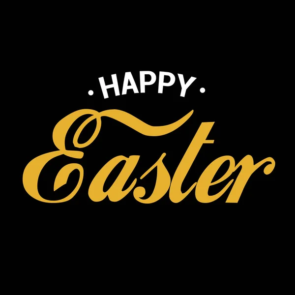 Feliz tarjeta de felicitación de Pascua con texto escrito a mano. Vector . — Vector de stock