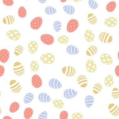 Yumurta ile Seamless modeli. Paskalya arka plan. Vektör.