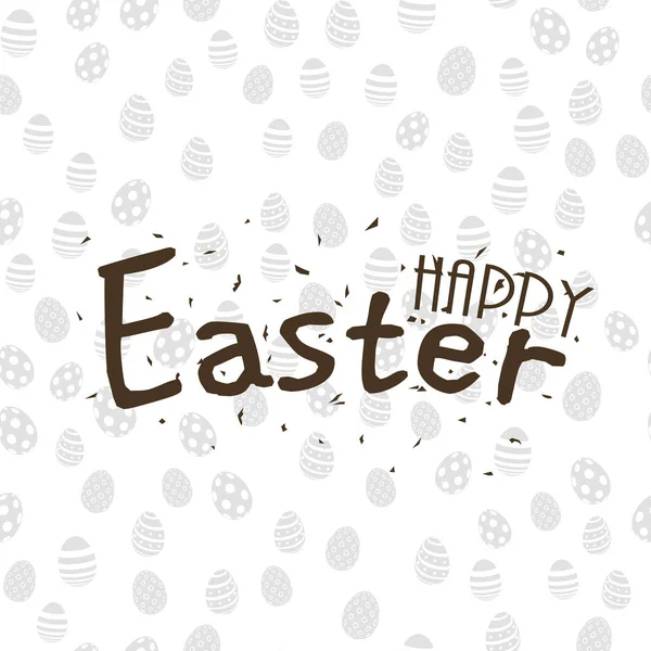 Feliz tarjeta de Pascua con huevos. Fondo vectorial . — Vector de stock