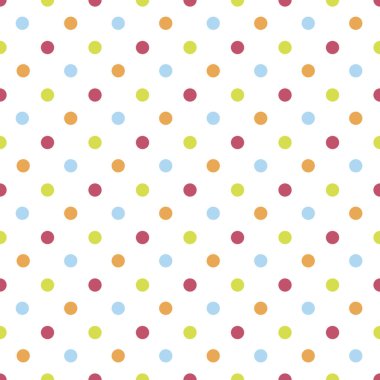 Renkli noktalar ile Seamless modeli. Vektör arka plan