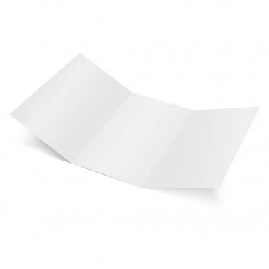 Üç katlı kağıt boş. Vektör.