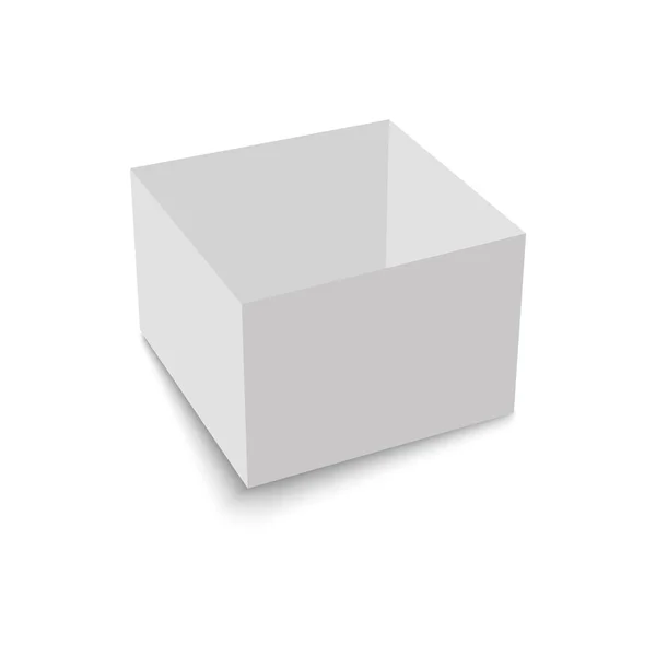 Caja de cartón abierta en blanco. Vector . — Archivo Imágenes Vectoriales