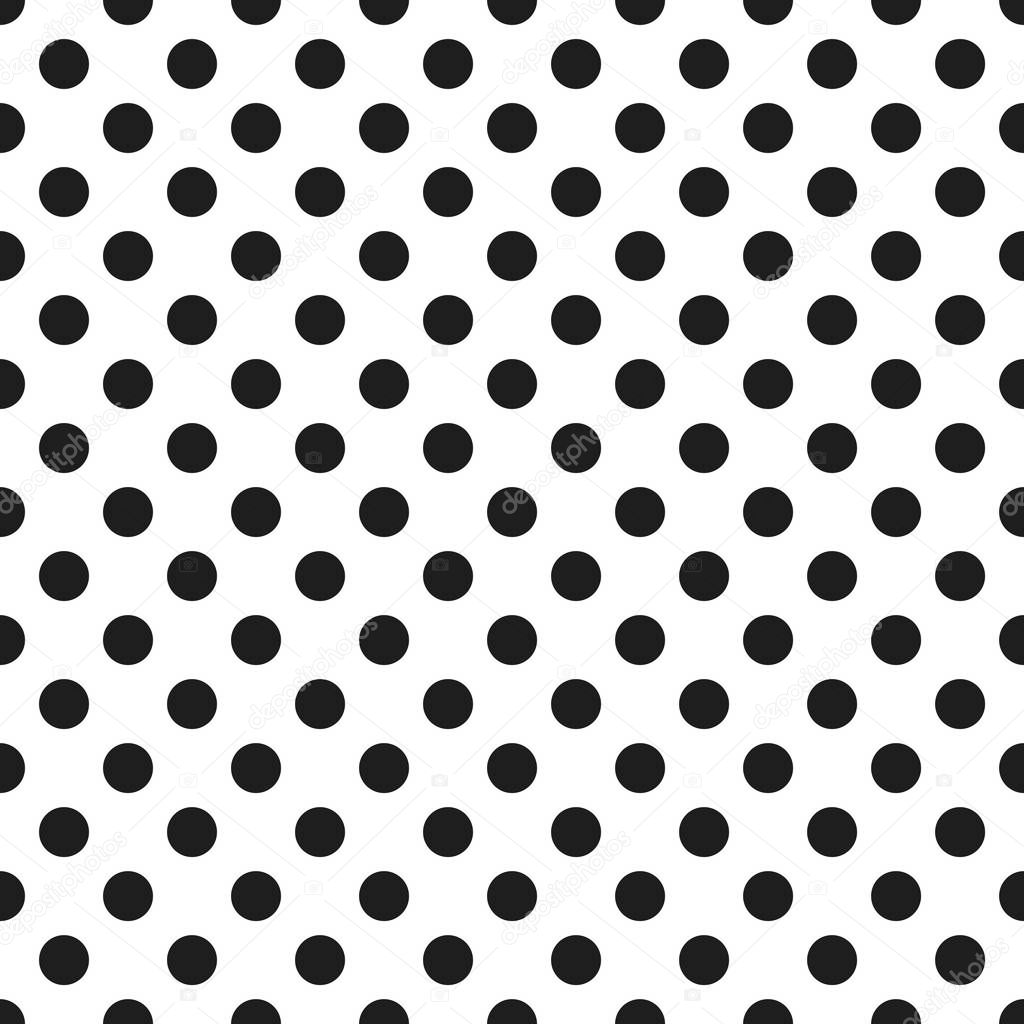 Seamless pattern with black dots. Vector.