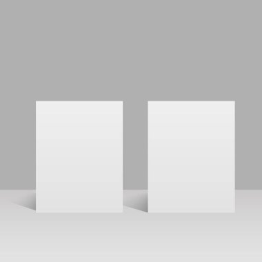 Beyaz kağıt veya kitap sayfanızı yumuşak gölge ile. Vektör.