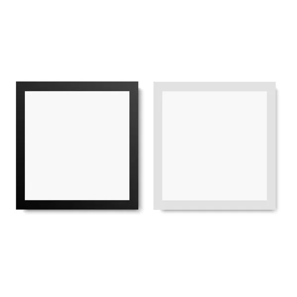 Cadre photo blanc et noir. Vecteur . — Image vectorielle
