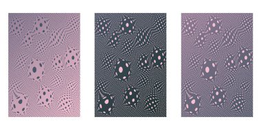 Arka plan. Minimalist kapak tasarım şablonları. Kitaplar, telefonları, albüm, dizüstü bilgisayarlar, raporları, dergi kapakları için düzenler kümesi. Çizgi Noktalı Gradyan etkisi. Geometrik mock-up doku.