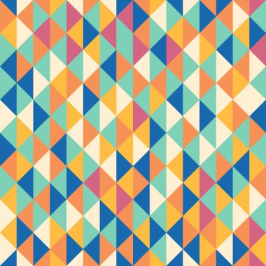 Geometrik figürler ile Seamless modeli. Vektör.