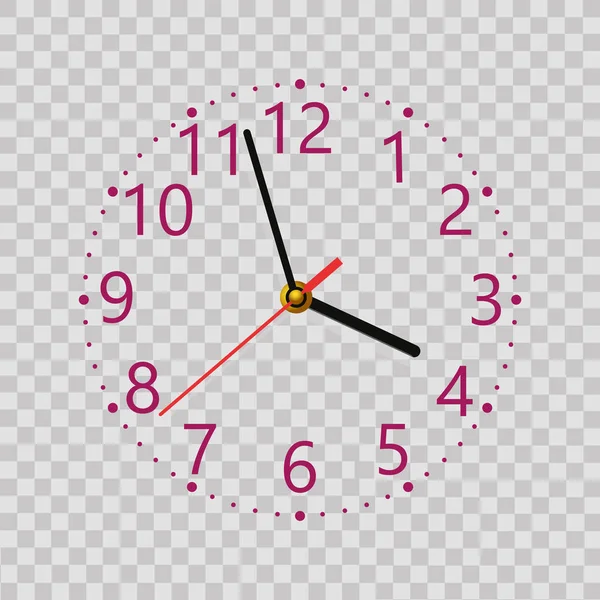 Horloge murale transparente pour votre design. Vecteur . — Image vectorielle