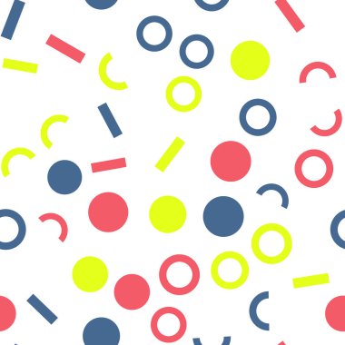 Renkli geometrik figürler ile Seamless modeli. Vektör.