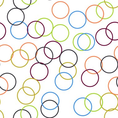 Renkli daireler ile Seamless modeli. Vektör.