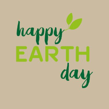 Mutlu Dünya Günü tebrik kartı. Vektör.