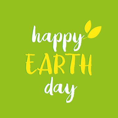 Mutlu Dünya Günü tebrik kartı. Vektör.