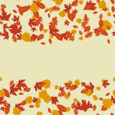Sonbahar çerçeve yaprakları ile. Vektör.