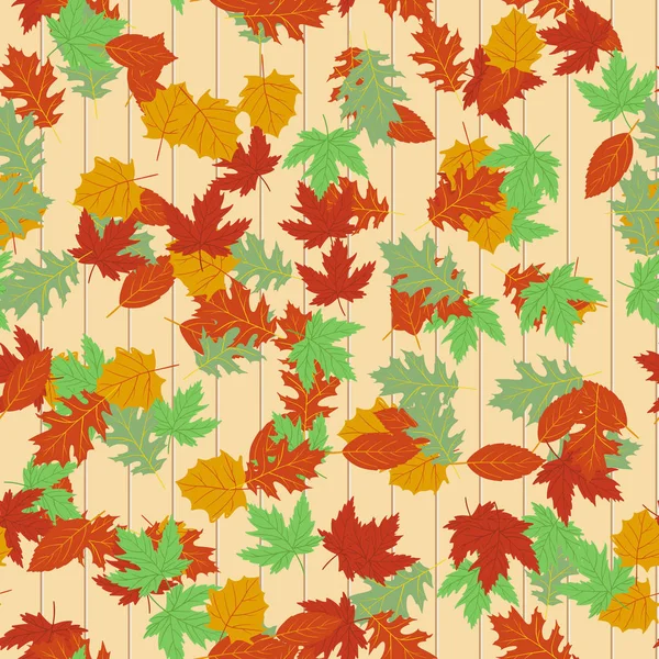 Naadloze patroon met herfstbladeren. Vector. — Stockvector