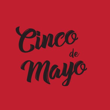 Cinco De Mayo için İllüstrasyon Bayrağı. Vektör