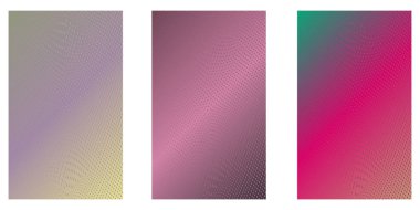 Arka plan. Minimalist kapak tasarım şablonları. Kitaplar, telefonları, albüm, dizüstü bilgisayarlar, raporları, dergi kapakları için düzenler kümesi. Çizgi Noktalı Gradyan etkisi. Geometrik mock-up doku