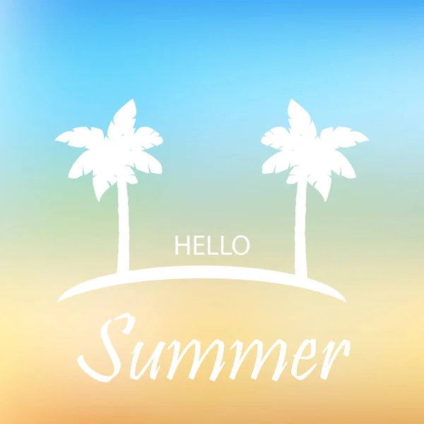 Γεια σας φόντο διακοπές το καλοκαίρι. Εικονογράφηση διάνυσμα — Διανυσματικό Αρχείο