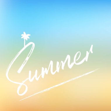 Yaz tatil arka plan Merhaba. Vektör çizim.