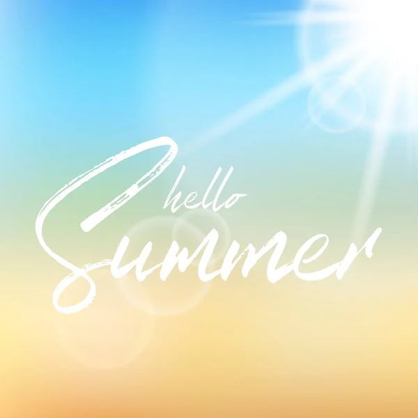 Γεια σας φόντο διακοπές το καλοκαίρι. Εικονογράφηση διάνυσμα. — Διανυσματικό Αρχείο