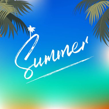 Defocused yaz arka plan tasarımınız için Merhaba. Vektör çizim.