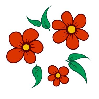 basit küçük çiçek çiçek. vektör çizim