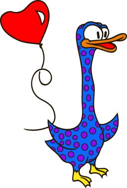 topu elinde ile vektör komik ördek karikatür