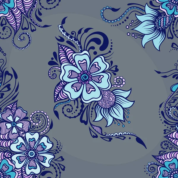 Bloemen ornament in india stile3 — Stockvector