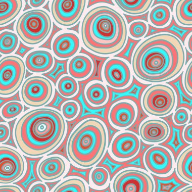 Mavi daireli geometrik desen