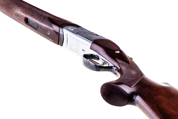 Classic shotgun on white — Stock Photo, Image