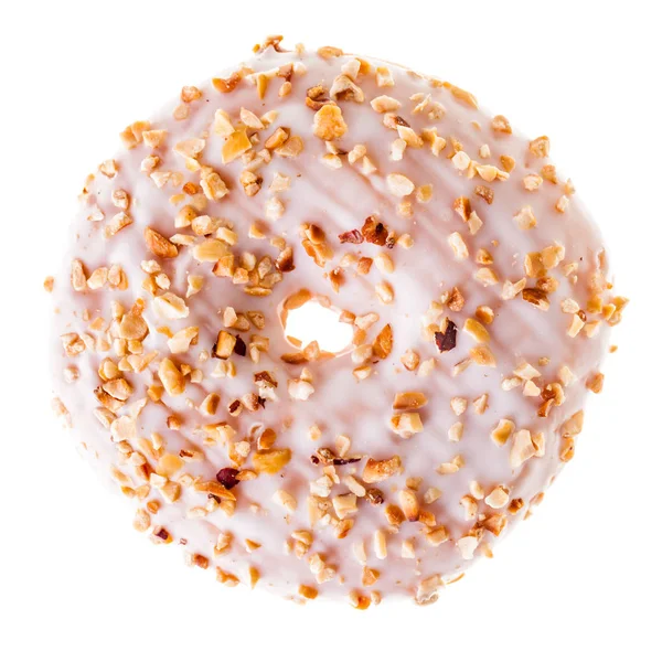 White hazelnut donut — Stock Photo, Image