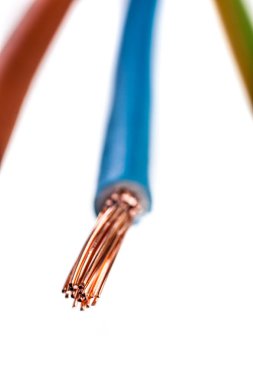 Yalıtılmış elektrik tel makro