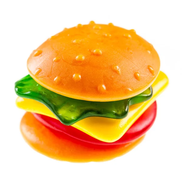 Jelly burger on white — Stock Photo, Image